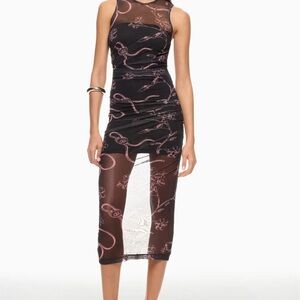 Floral Tulle Print Dress Moschino Jeans